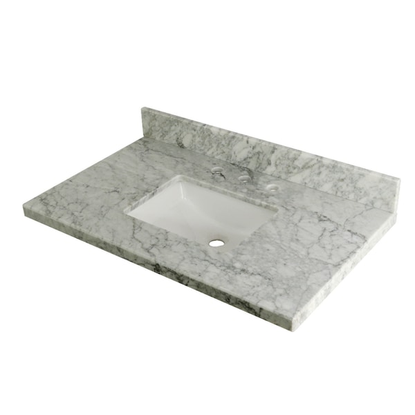 Kingston Brass 36" X 22" Marble Vanity Top W/ Square Undermount Sink ...